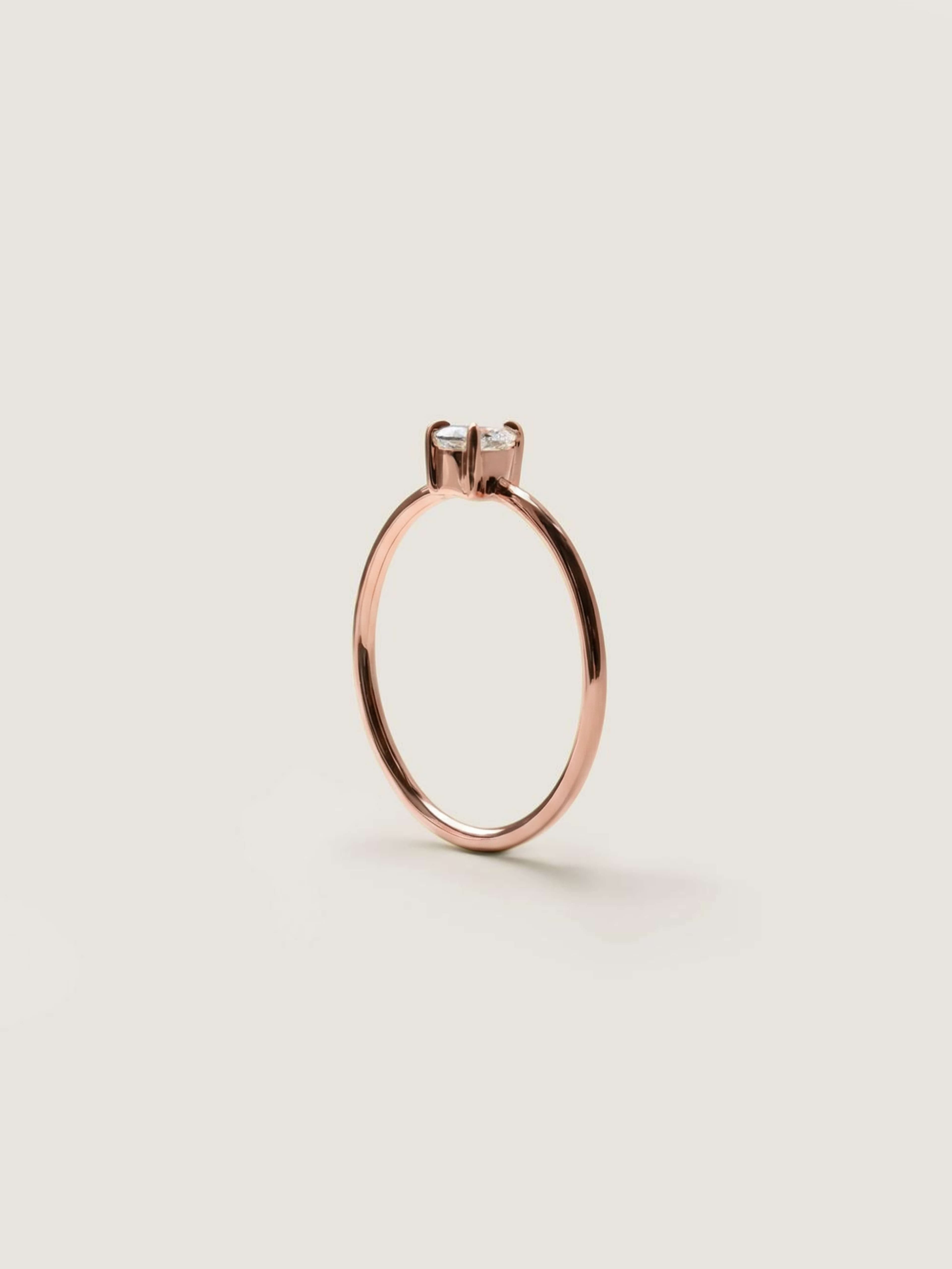 Classic Pear Cut Ring in rose gold