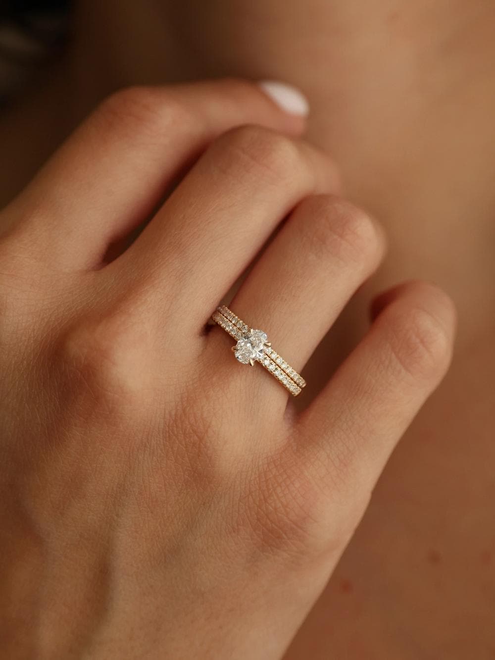 Pavé Oval Cut Ring combined view v2