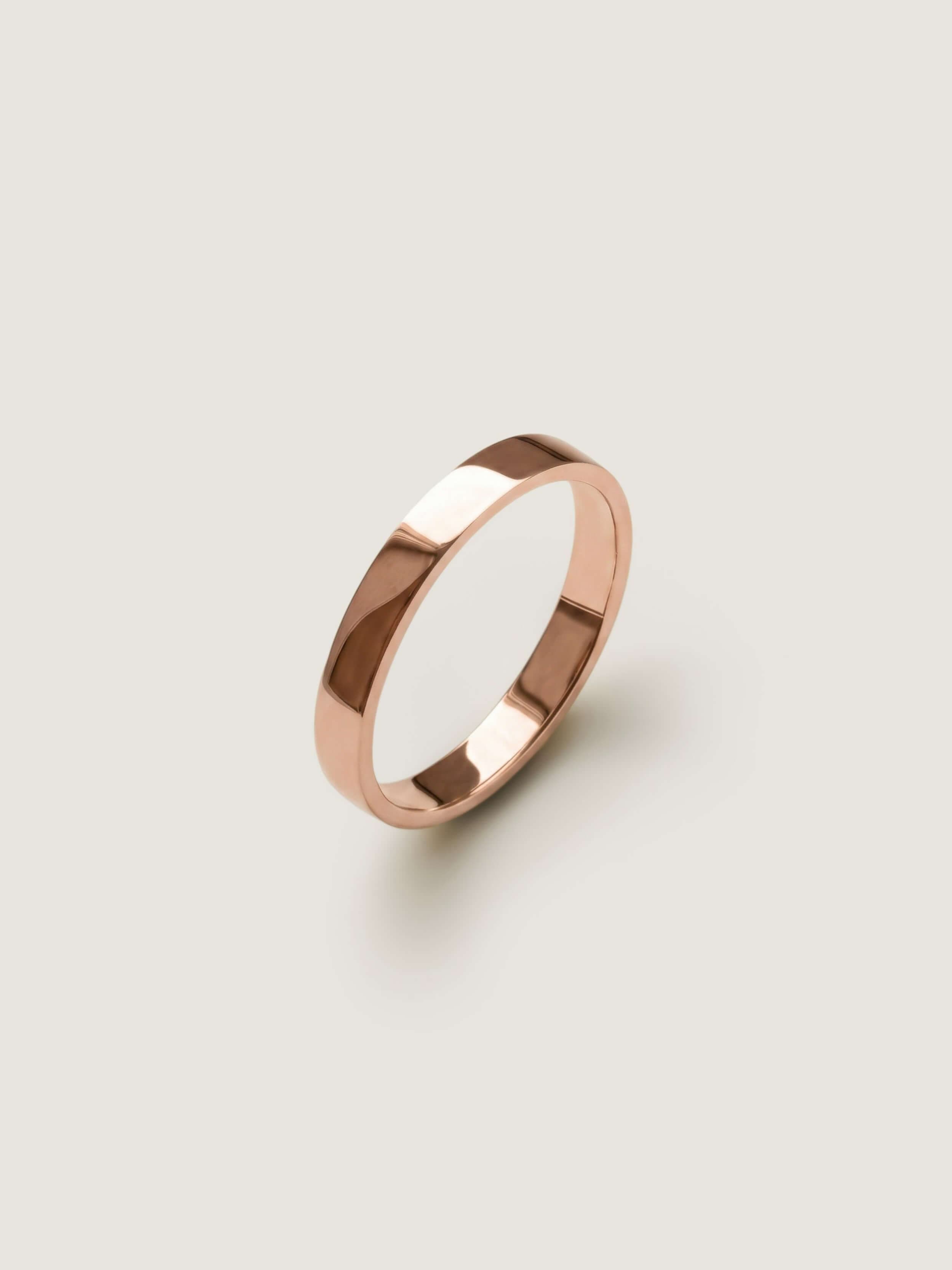Classic 3mm Wedding Ring in Rose Gold