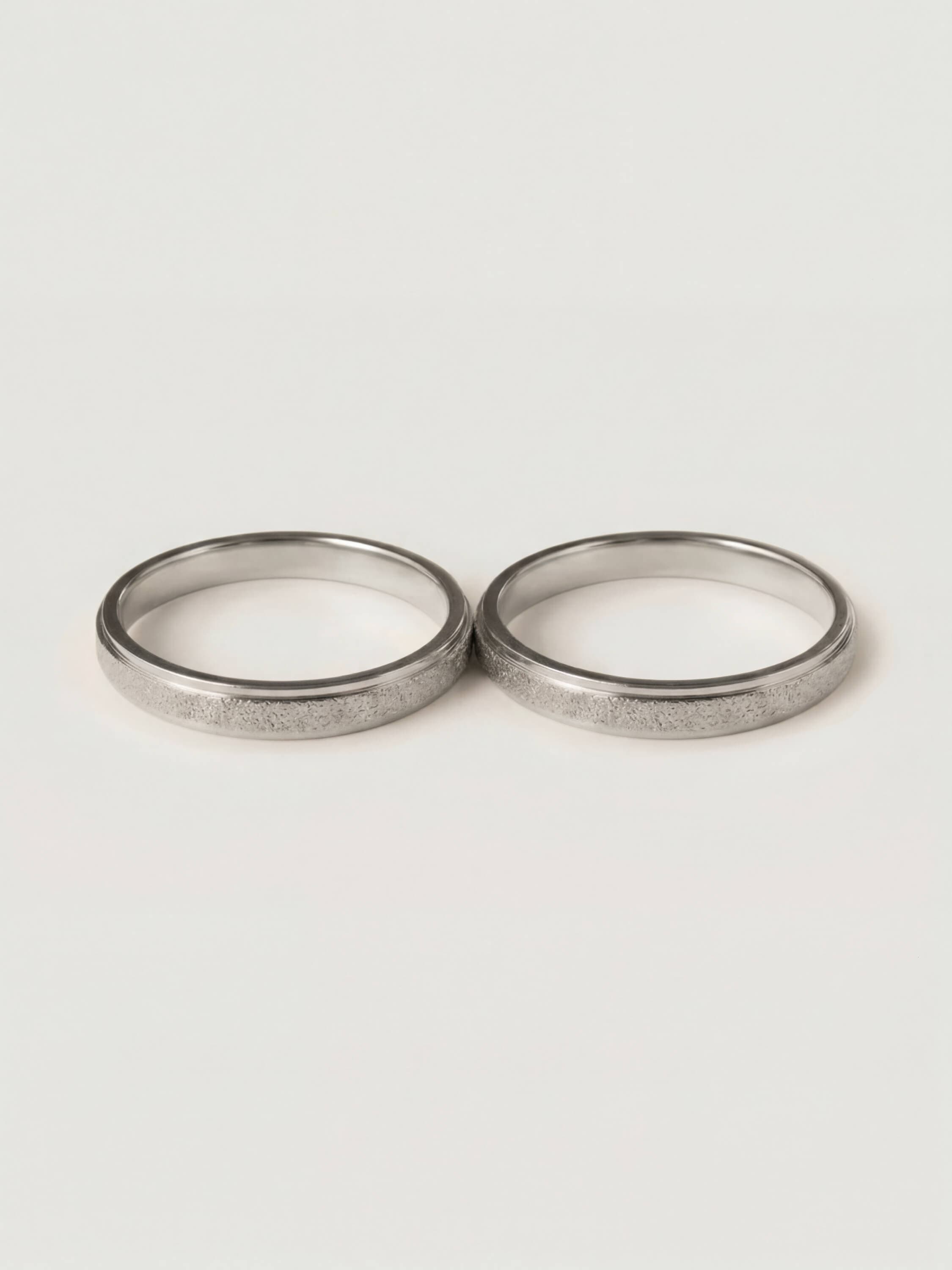Terra Duo Wedding Rings in White Gold