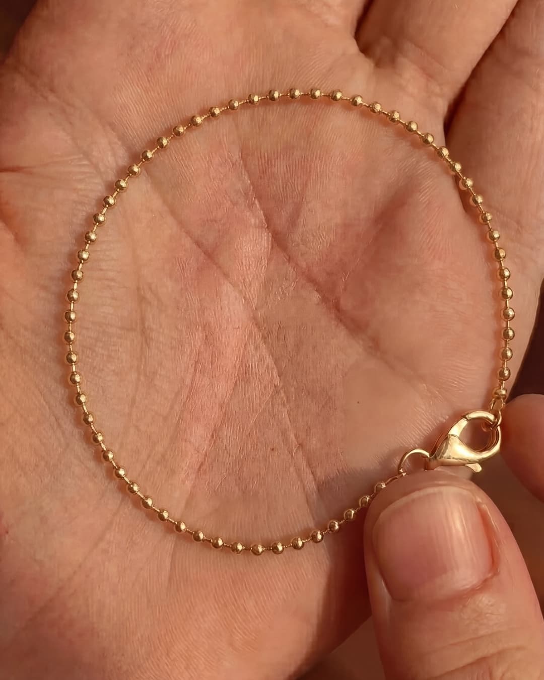 Bead Bracelet in yellow gold