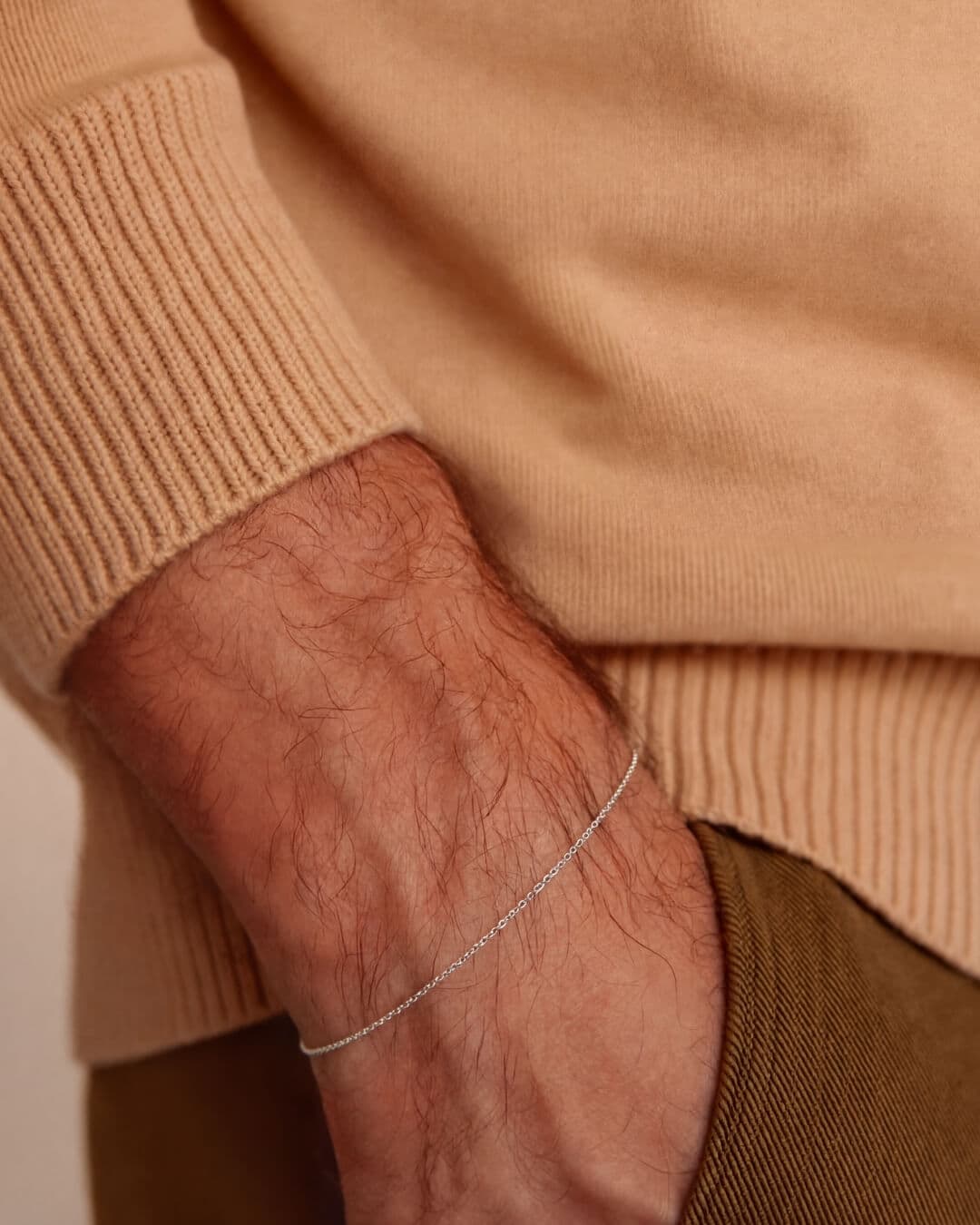 Cable Bracelet in white gold