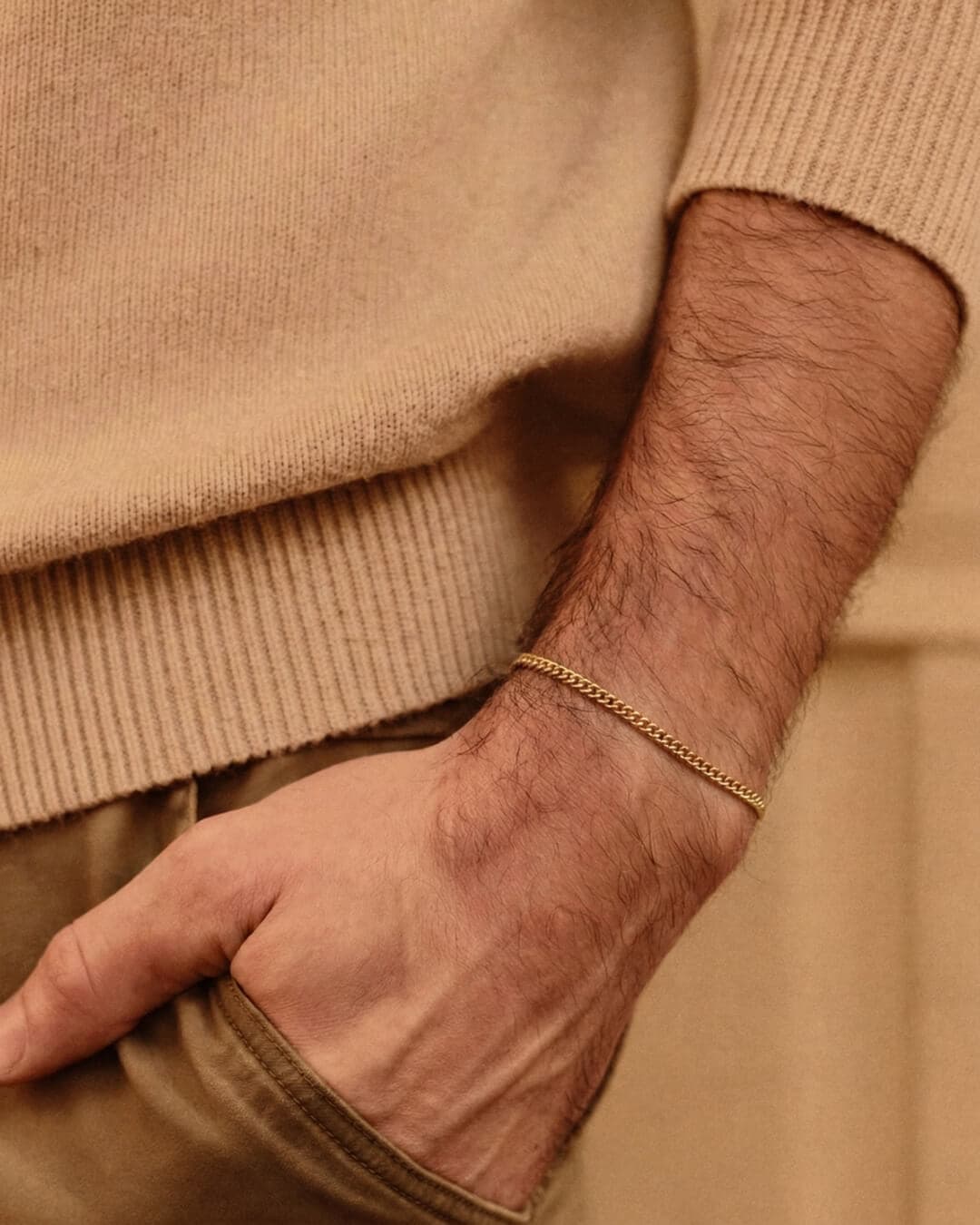 Herringbone Bracelet worn on man
