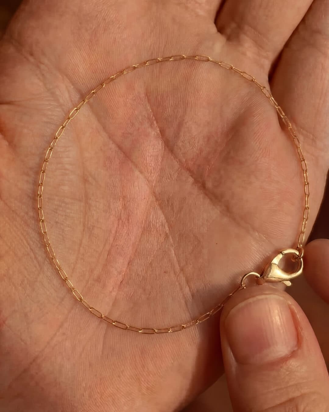 Paperclip Bracelet in yellow gold