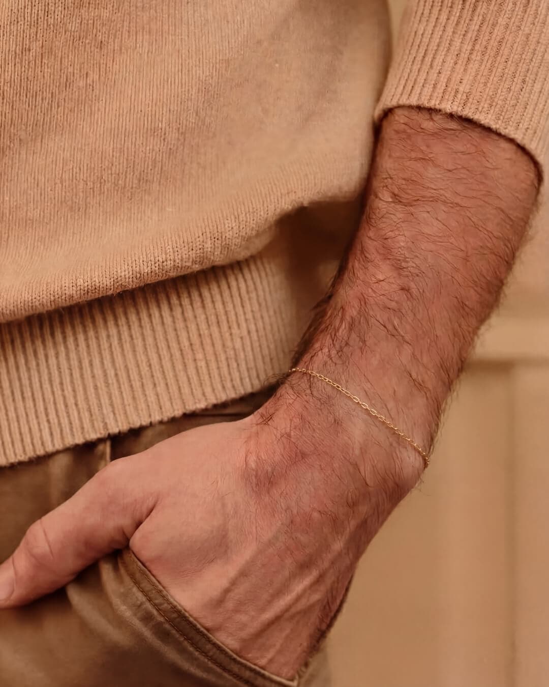 Paperclip Bracelet worn on man