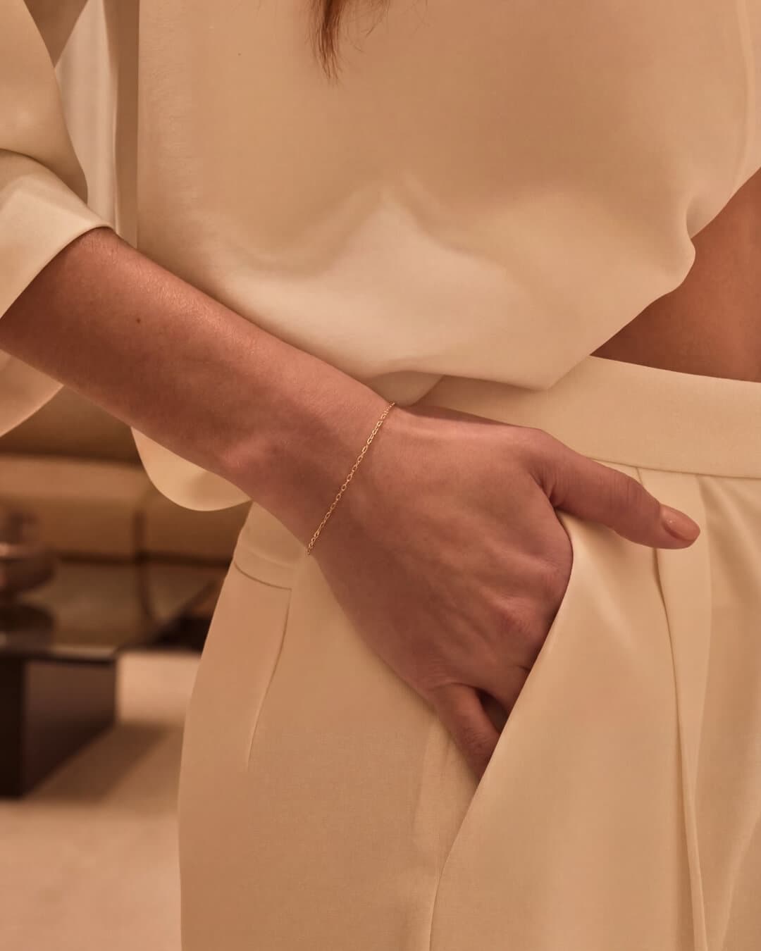 Paperclip Bracelet worn on woman