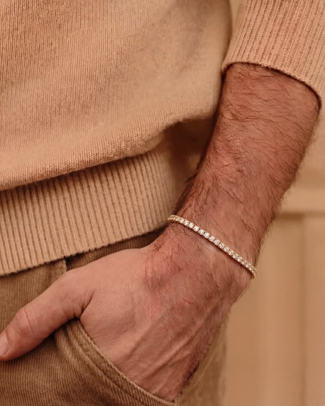 Tennis Bracelet worn on man