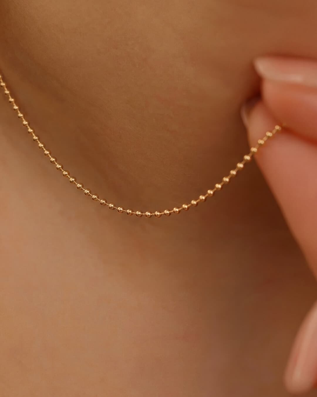 Bead Chain in yellow gold