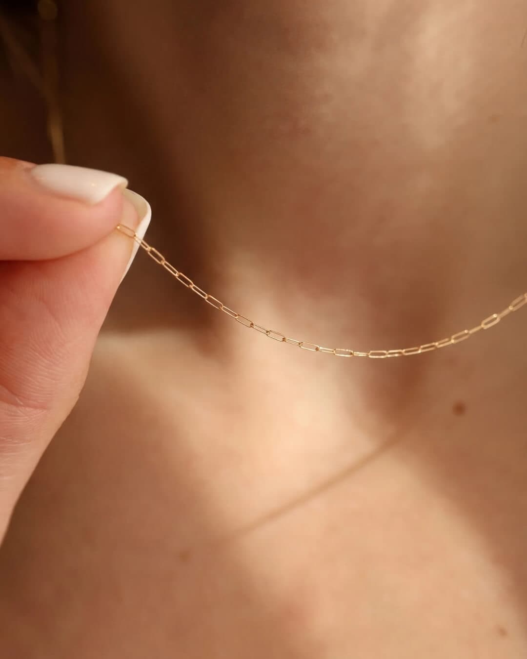 Paperclip Chain in yellow gold