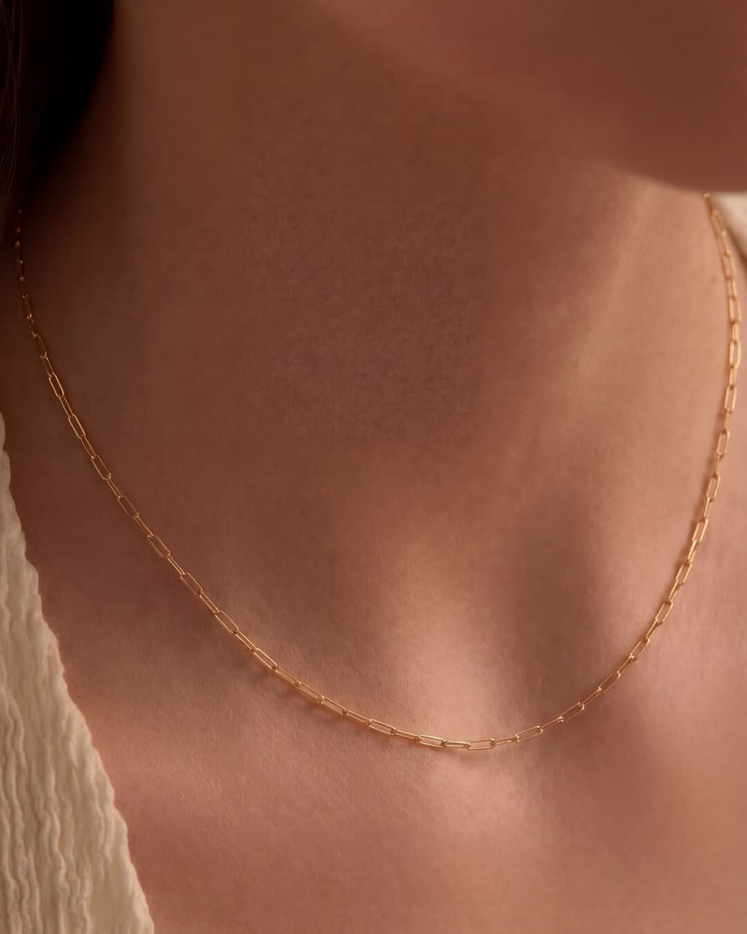 Paperclip Chain worn on woman