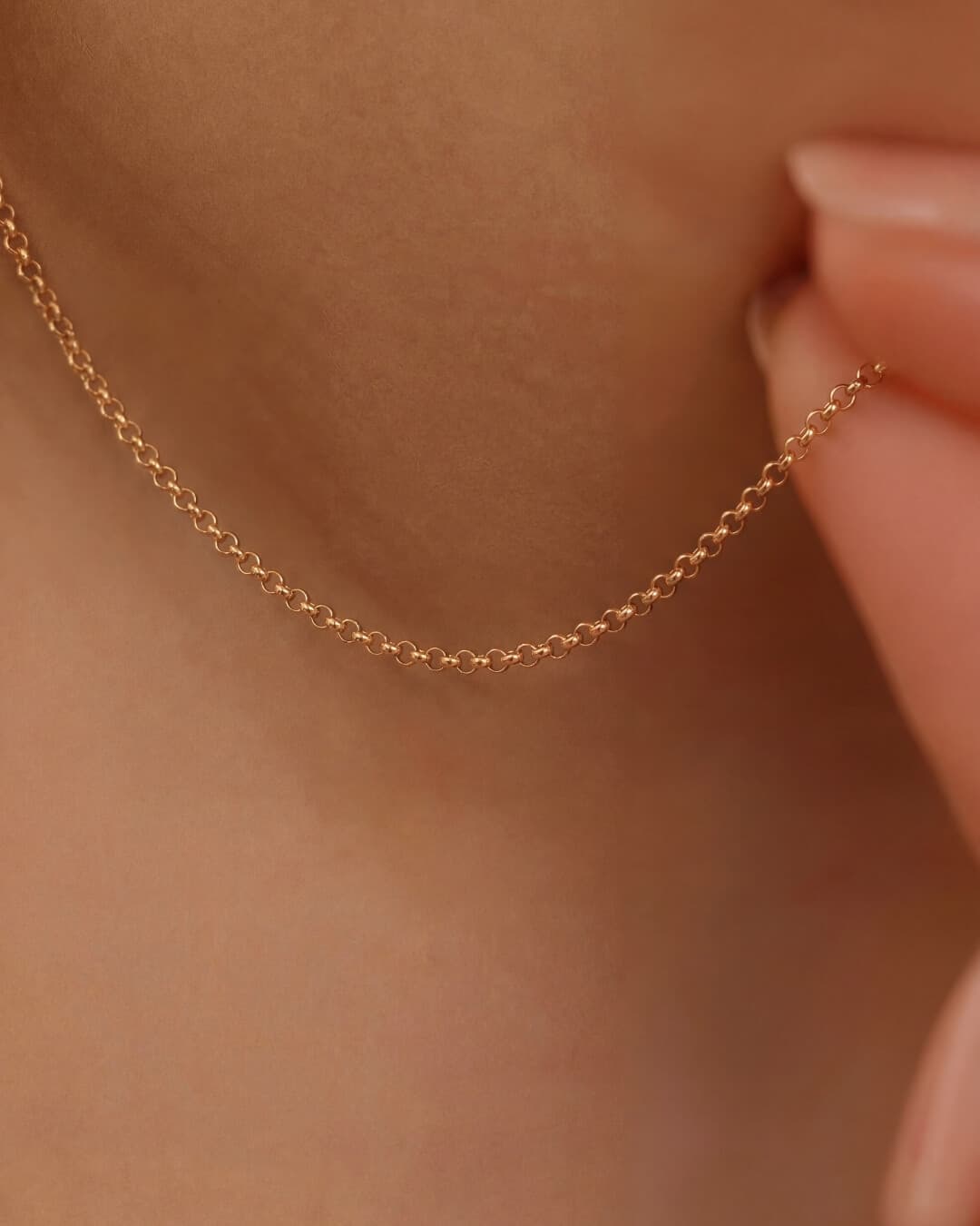 Rolo Chain in yellow gold