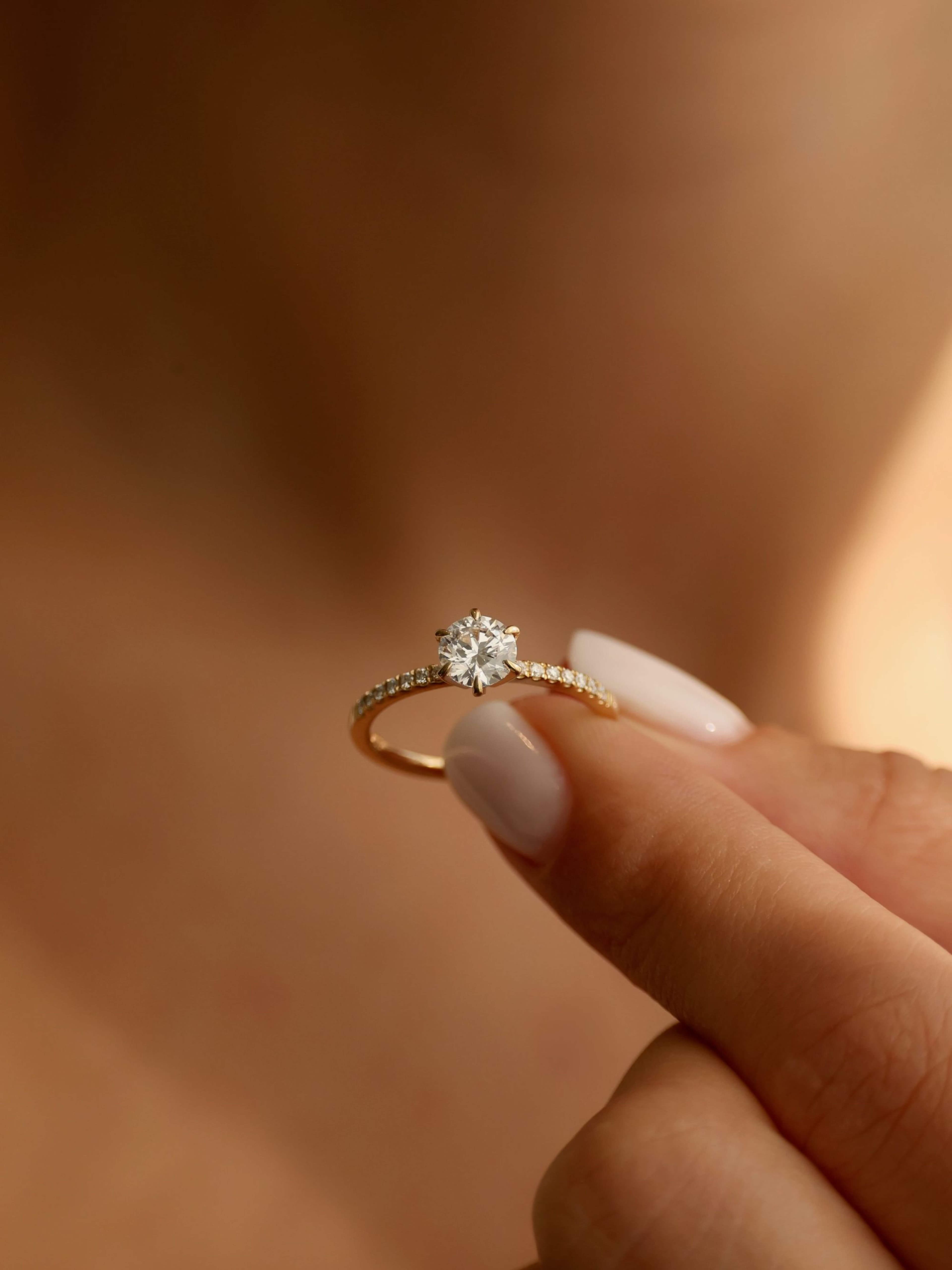 Aurelia Pavé Ring on finger