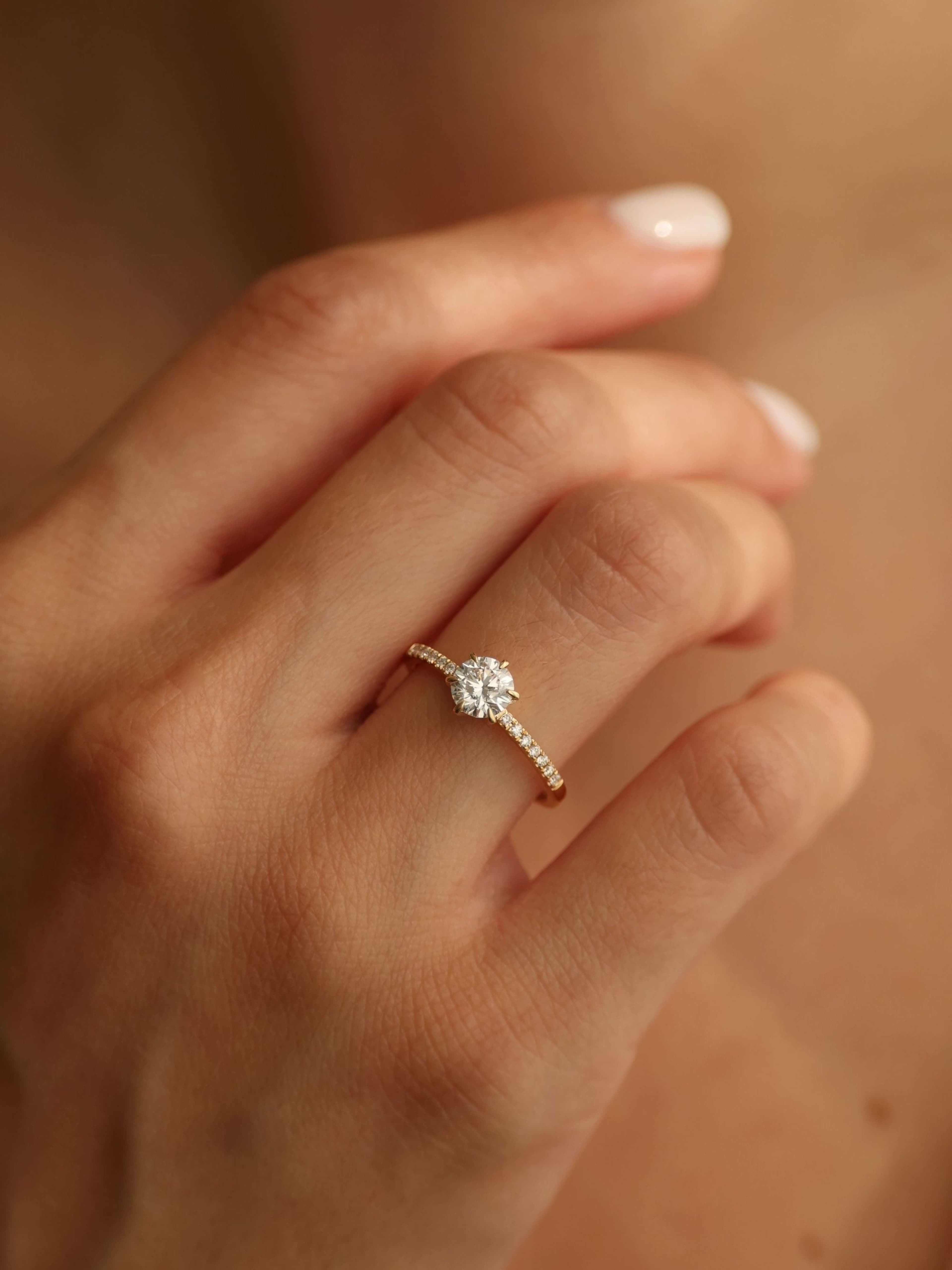 Aurelia Pavé Ring on hand