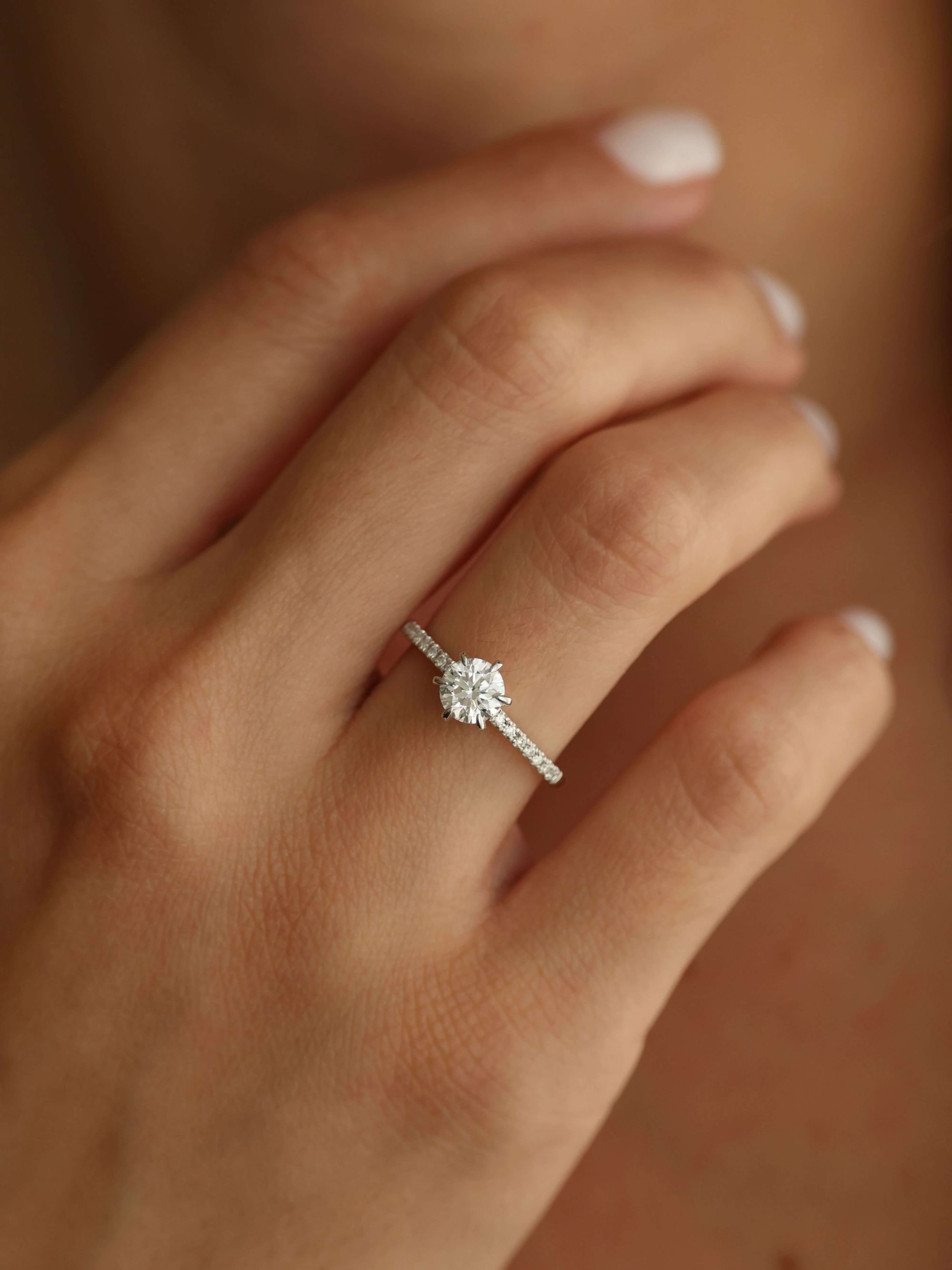 Aurelia Pavé Ring on hand v3
