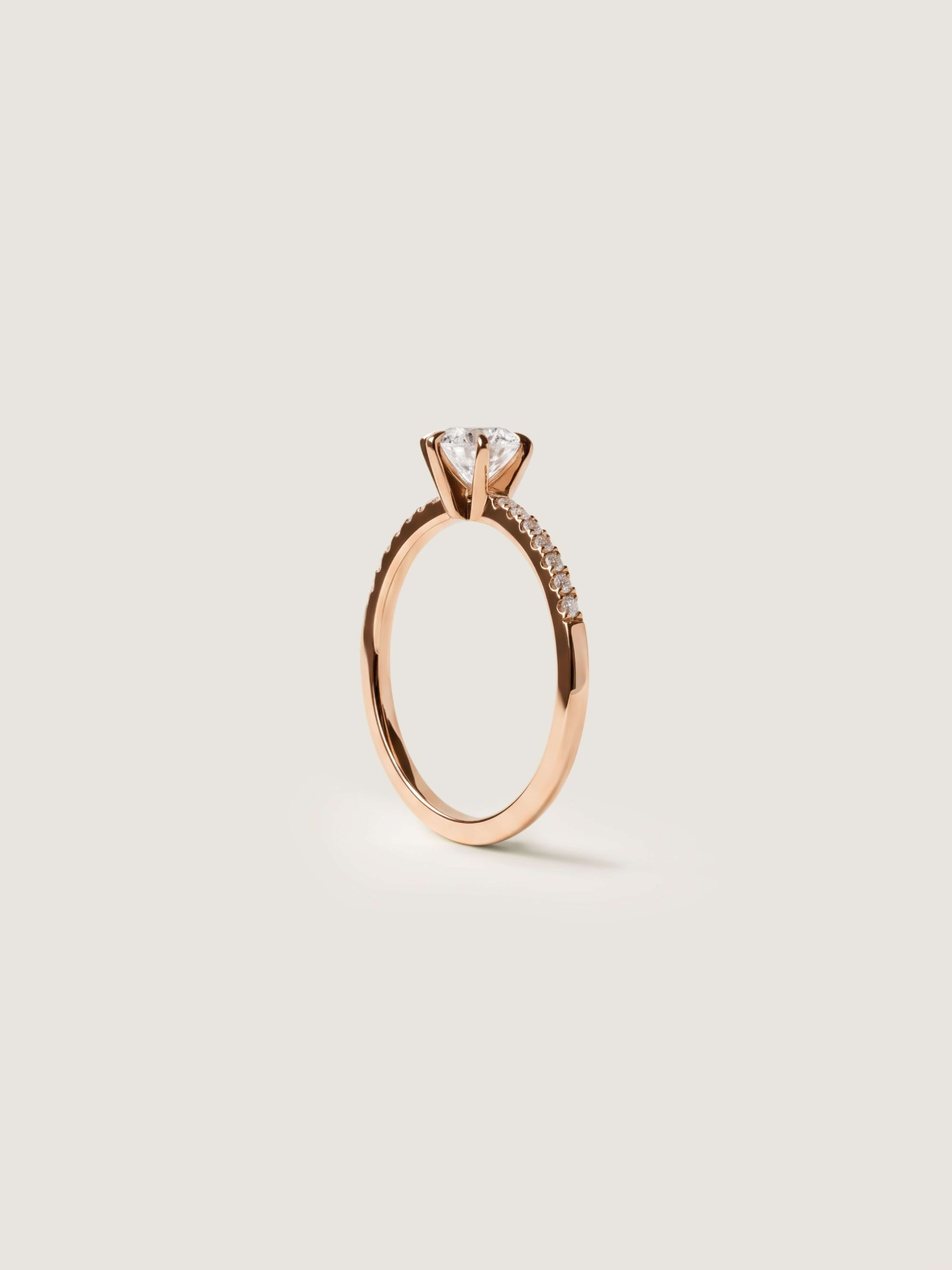 Aurelia Pavé Ring in rose gold