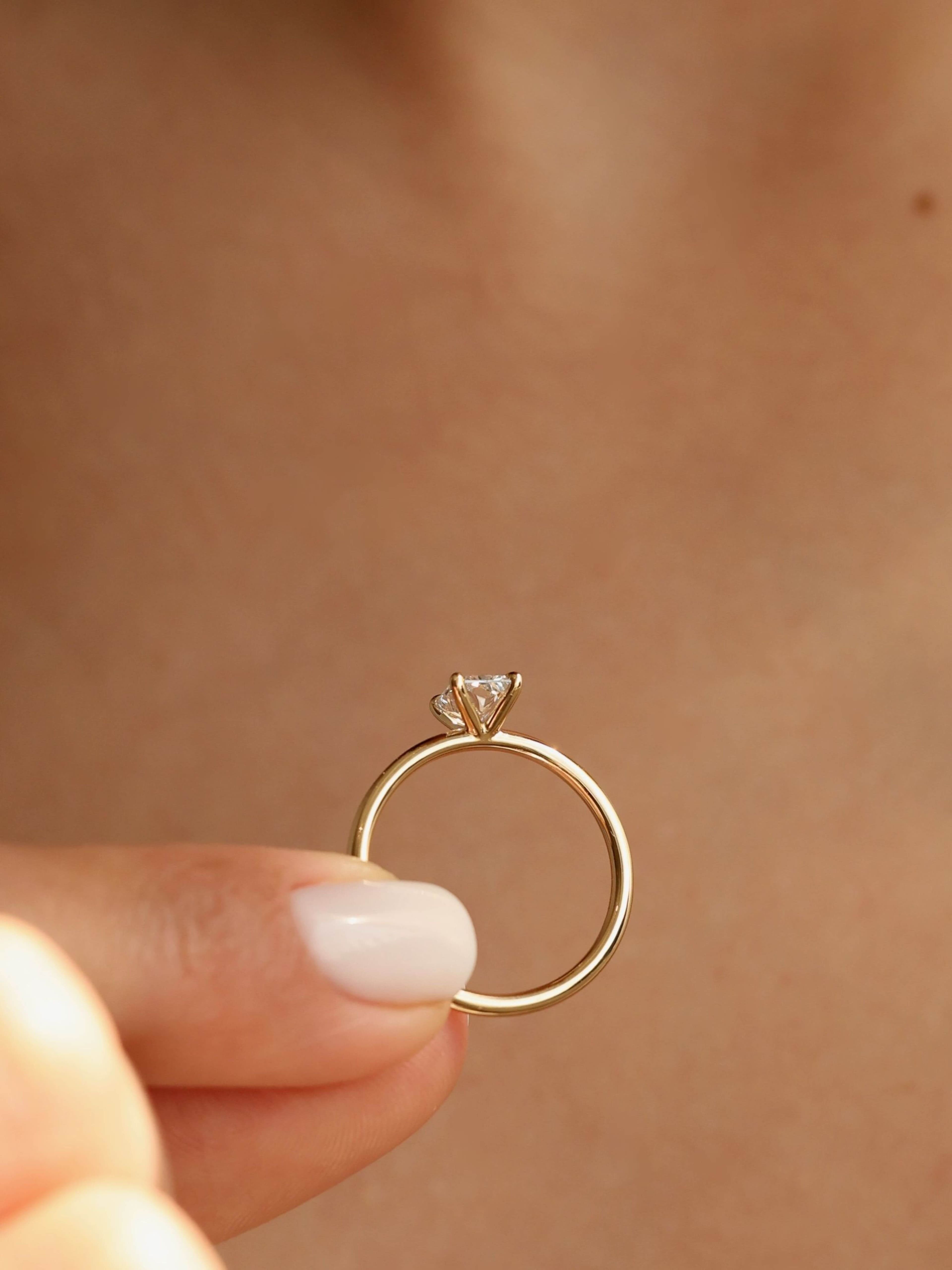 Classic Emerald Cut Ring on finger v3