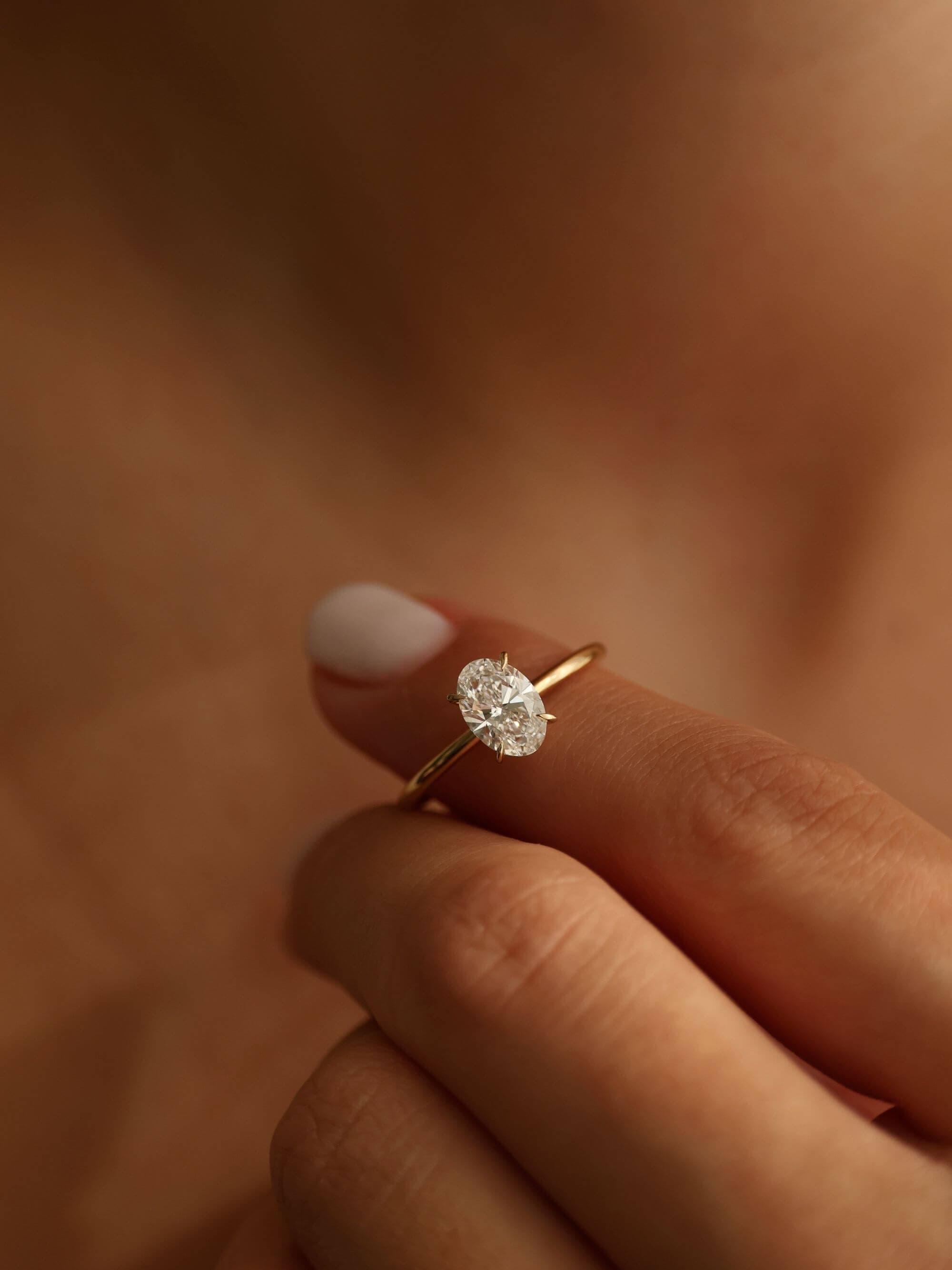 Classic Oval Cut Ring M on finger