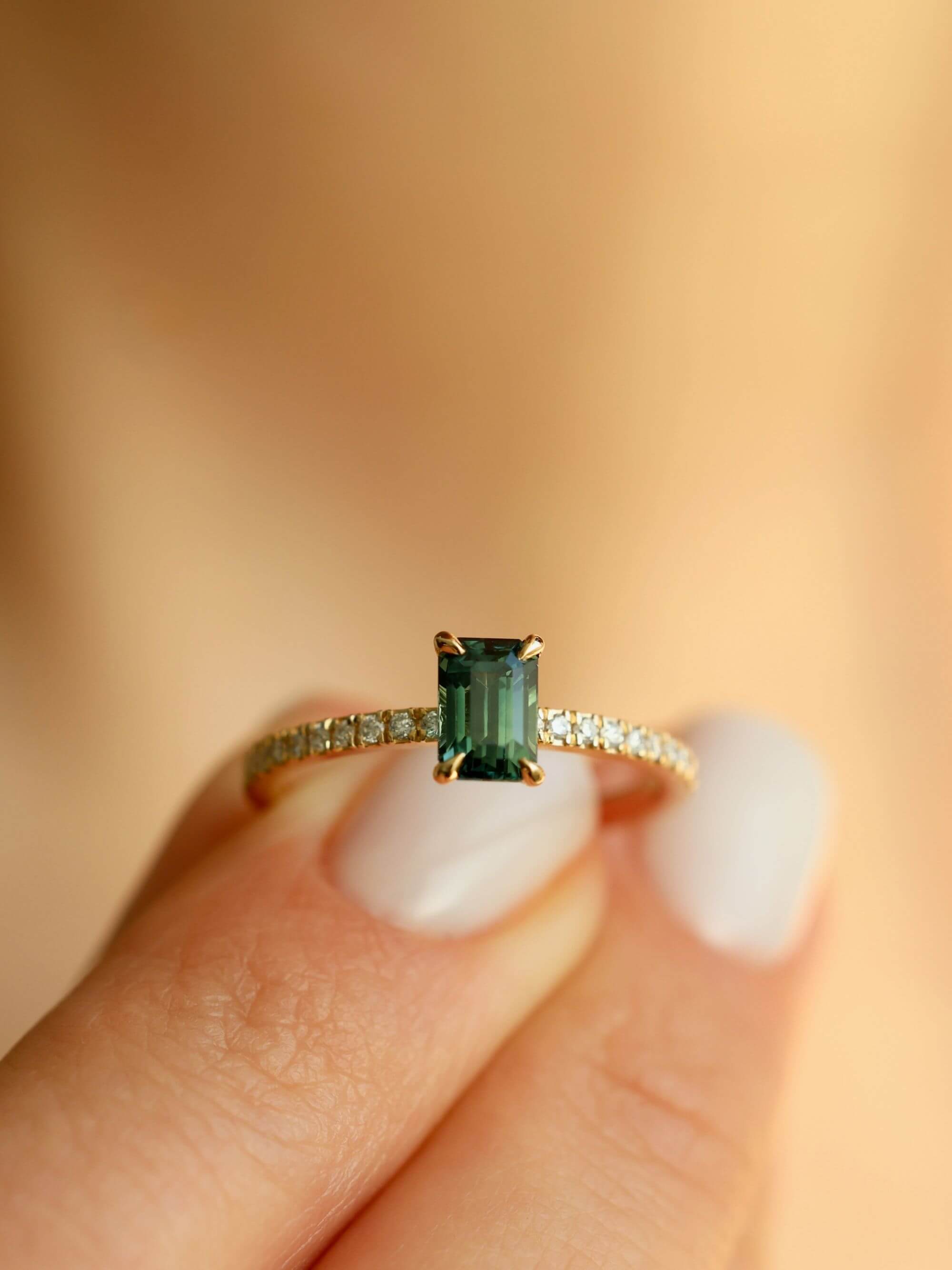 Pavé Emerald Cut Ring special view