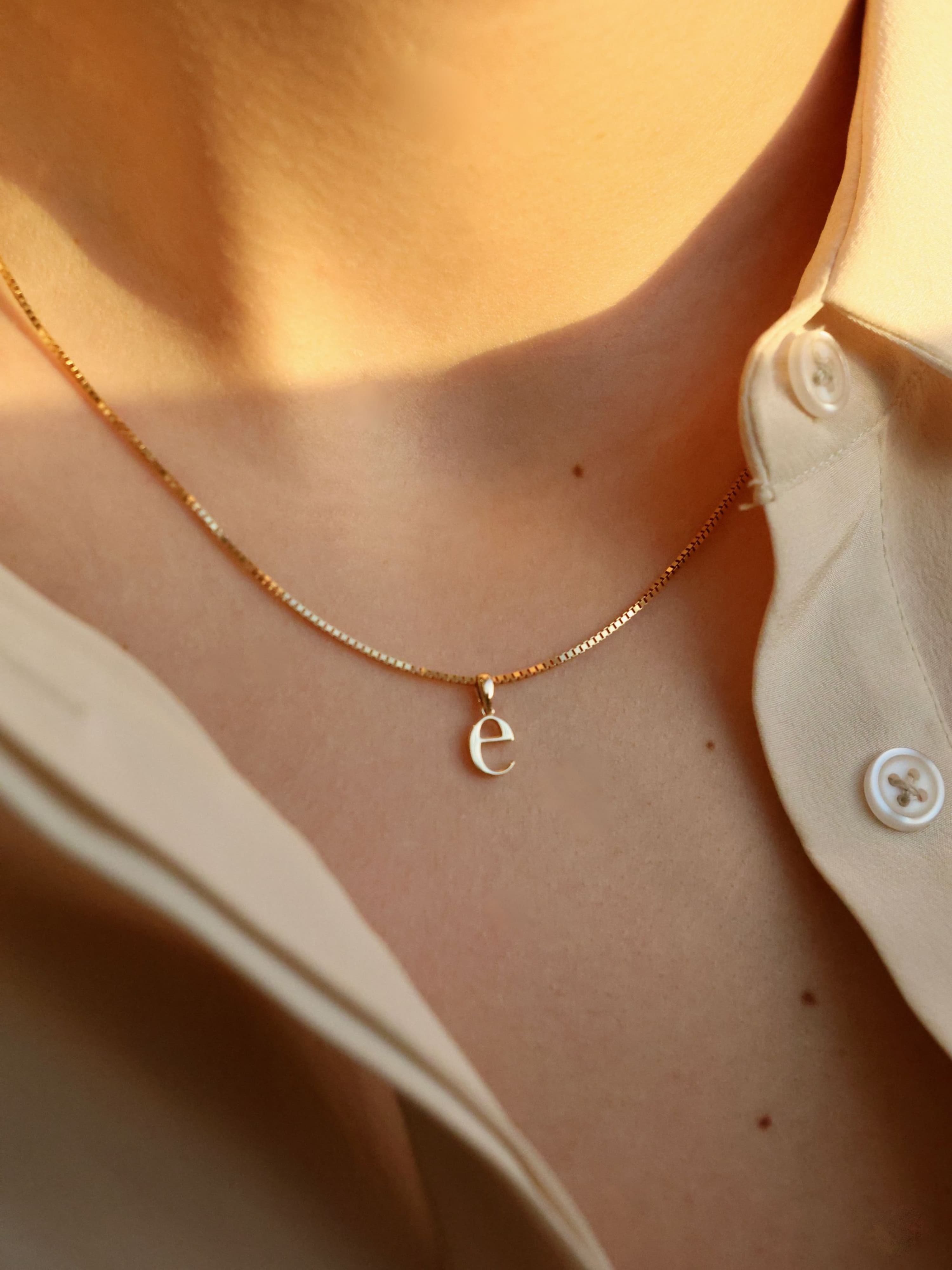 Initial Pendant worn
