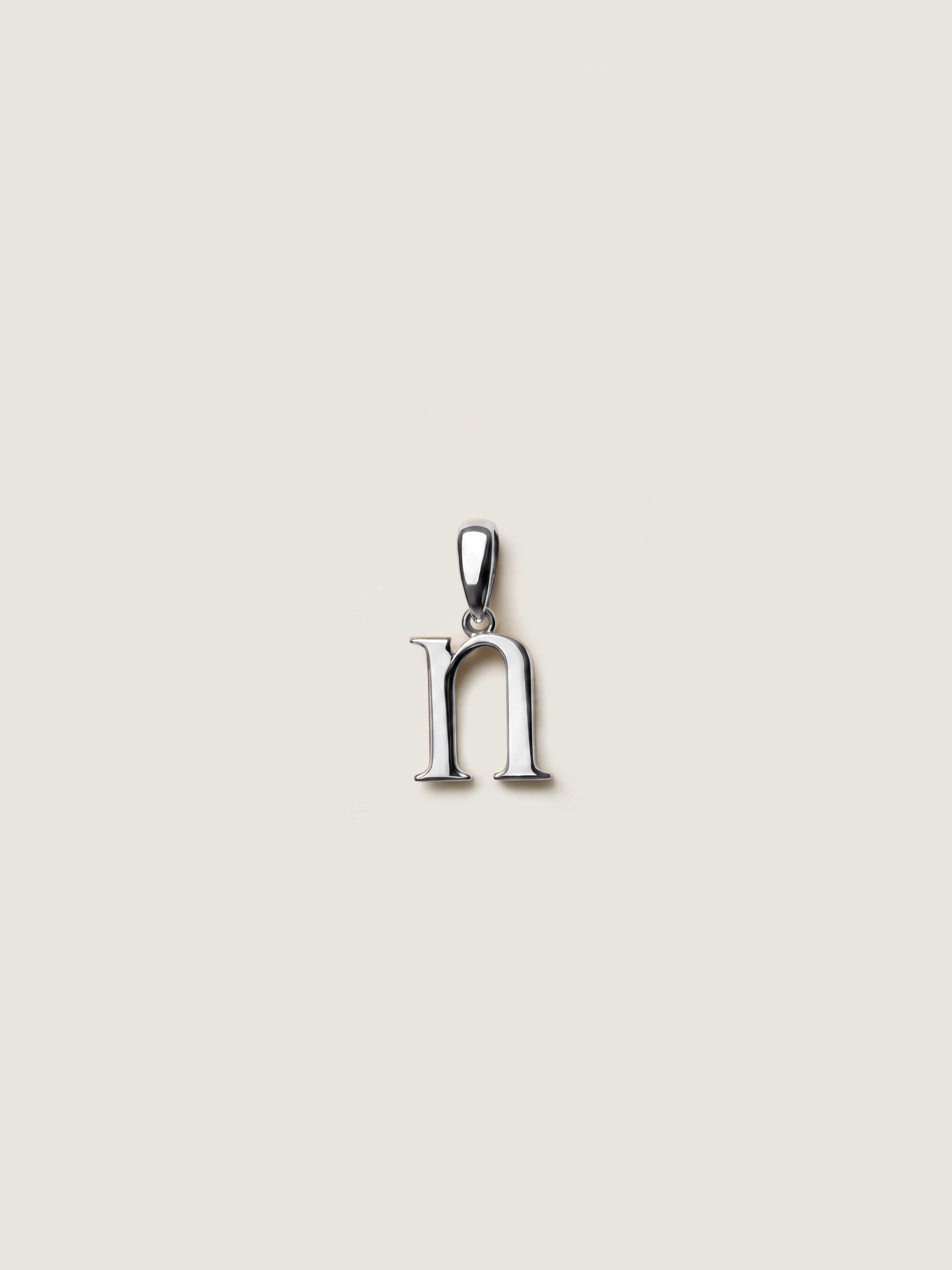 Initial Pendant in 18k white gold
