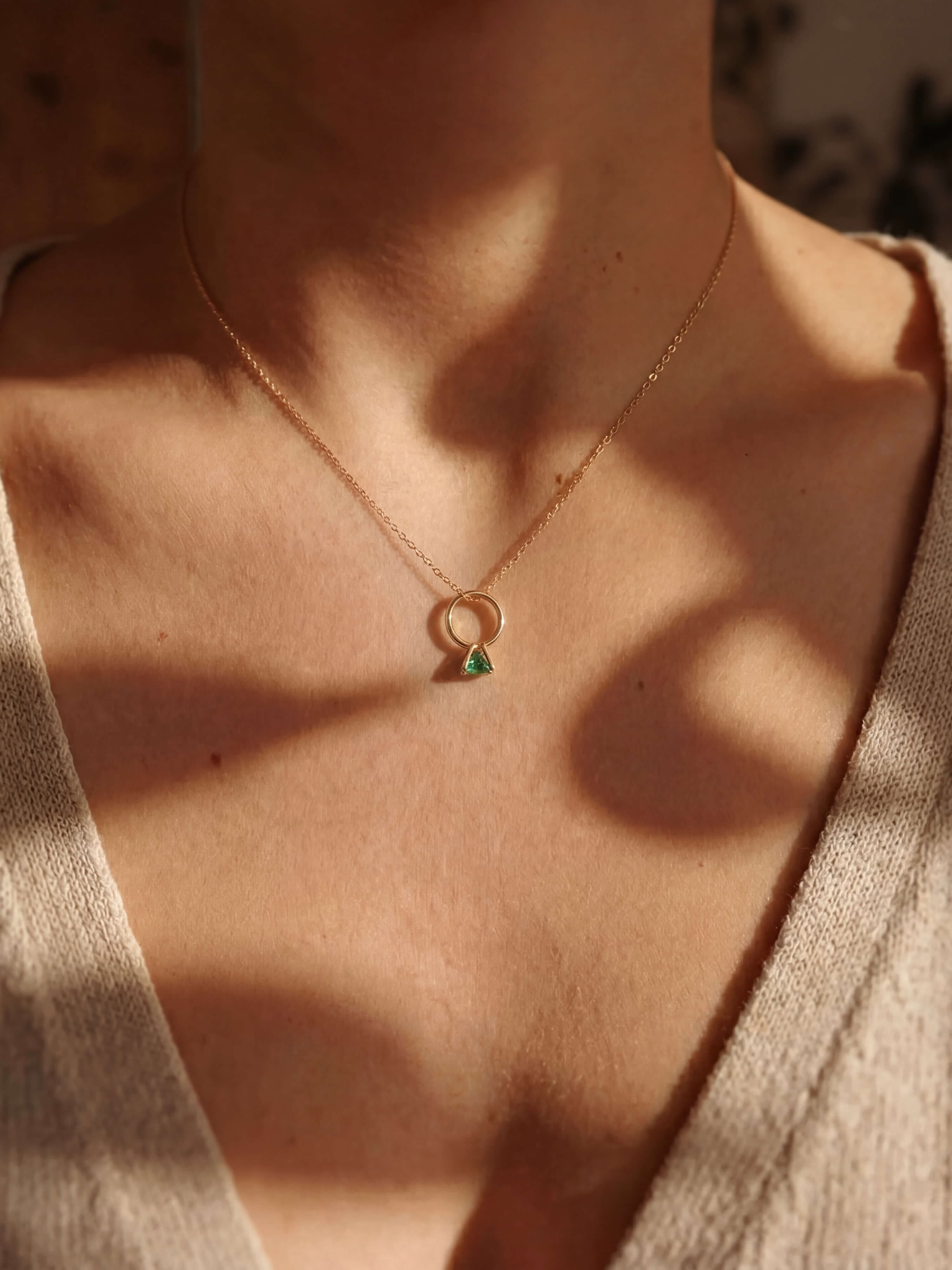 Mini Promise Pendant worn