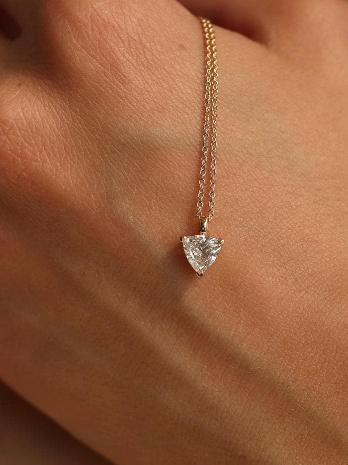 Trillion Cut Pendant white