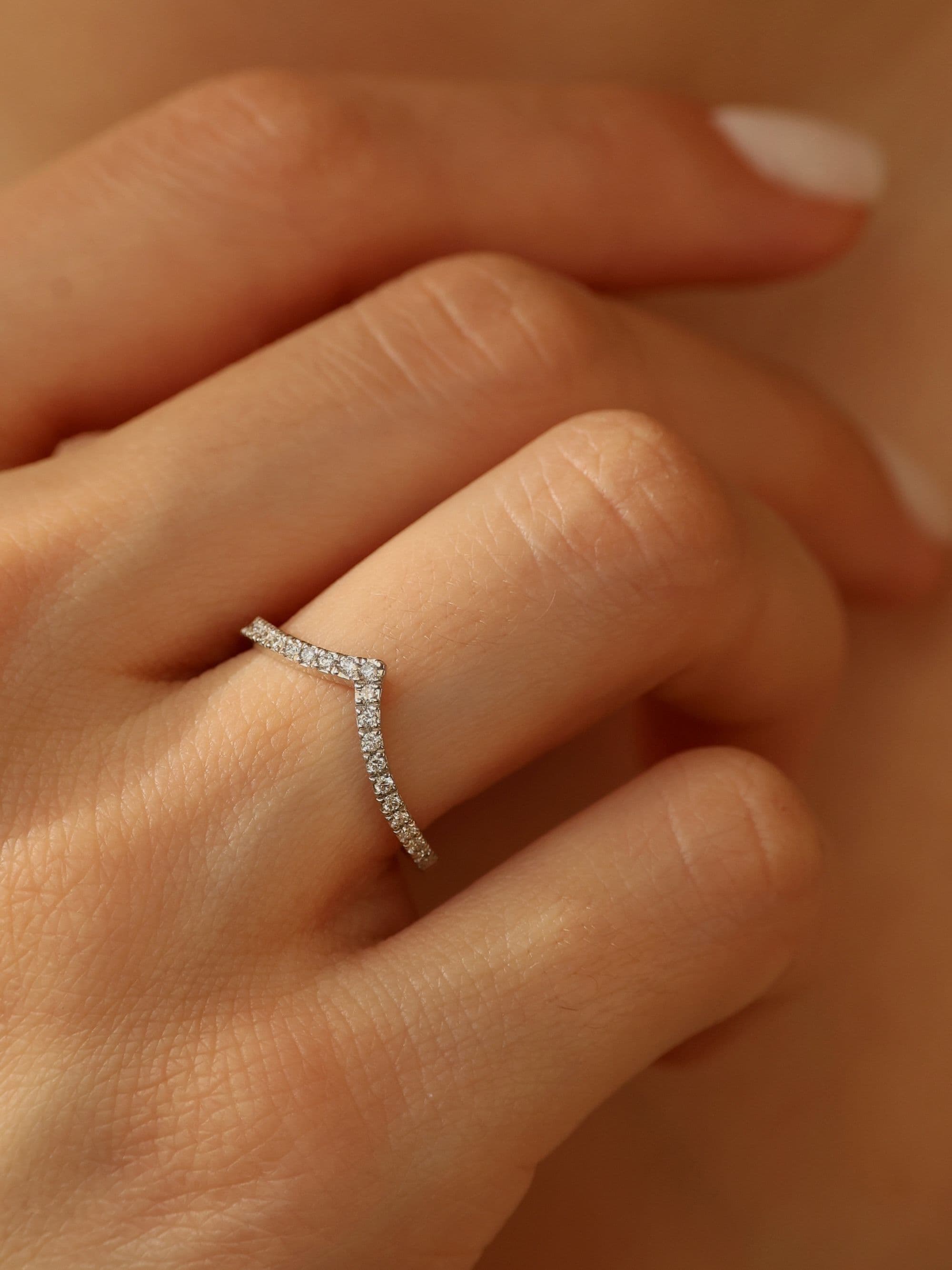 Women's Symbol Pavé Ring worn