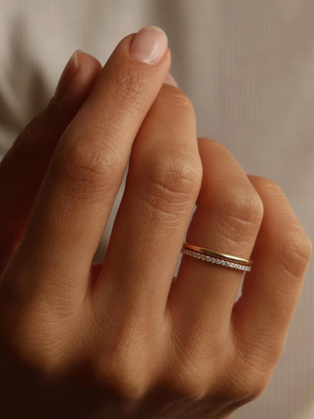 Classic 1mm Wedding Ring combined view