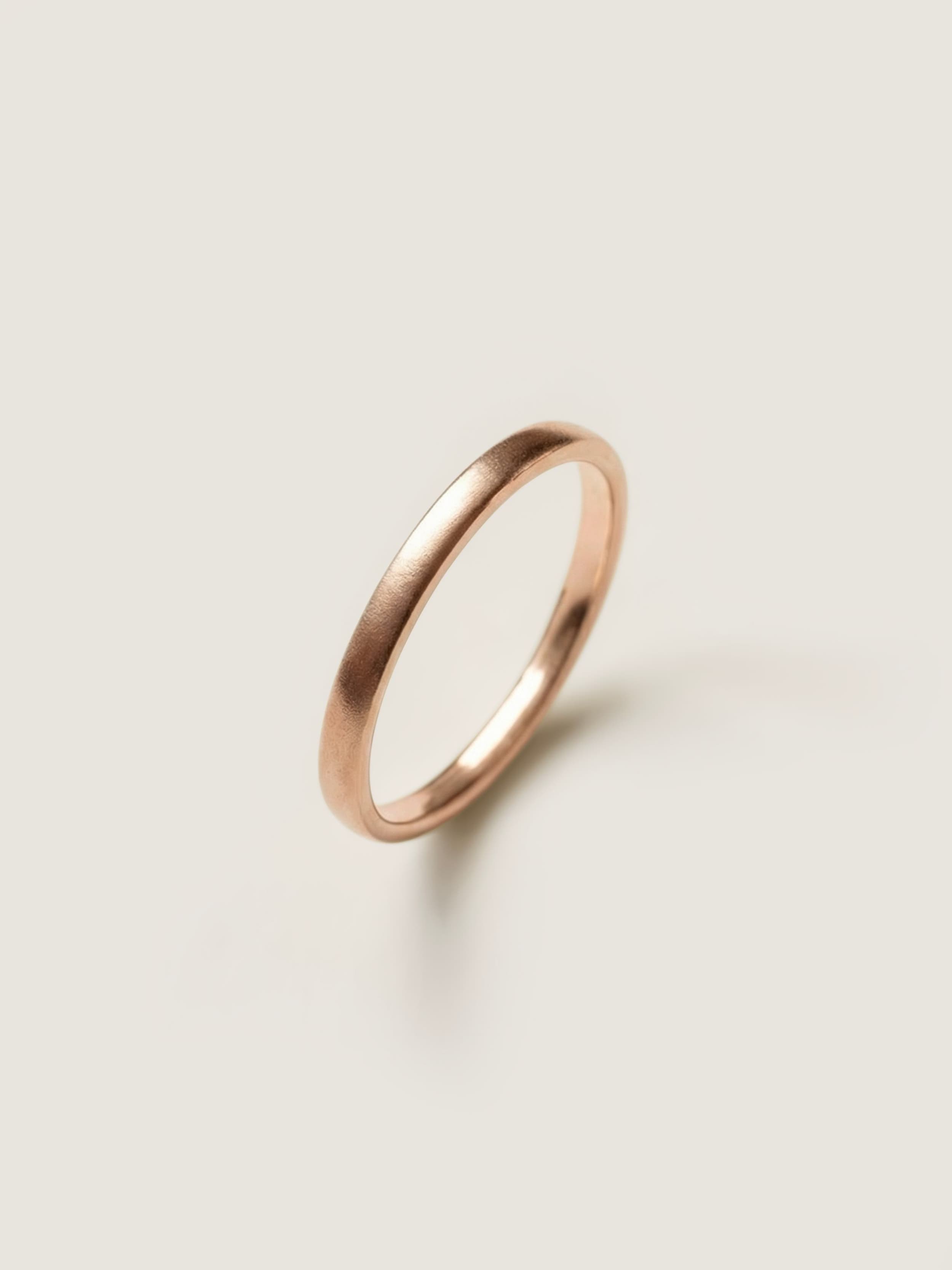 Classic 2mm Wedding Ring in Rose Gold