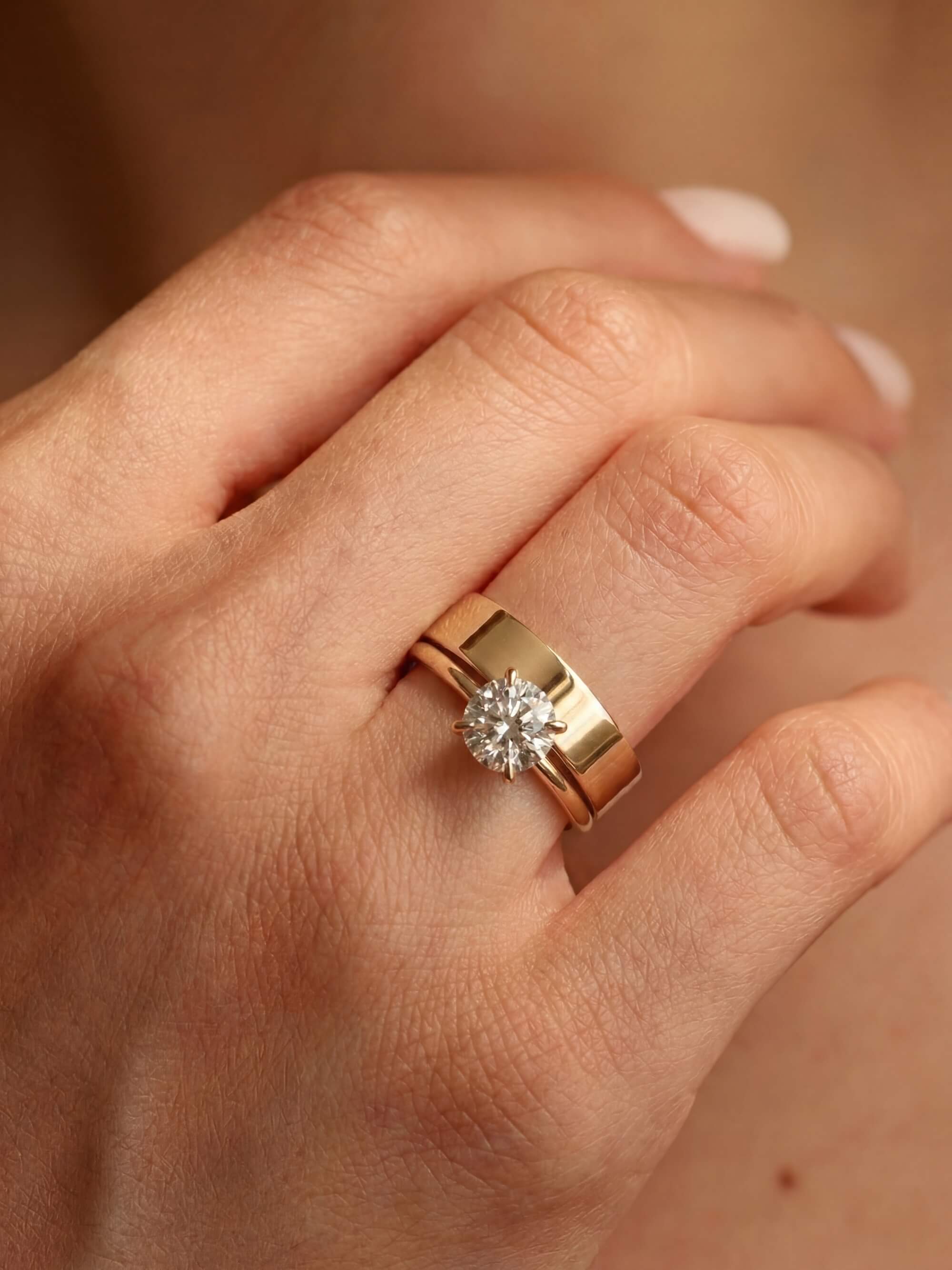 Classic 5mm Wedding Ring combined view