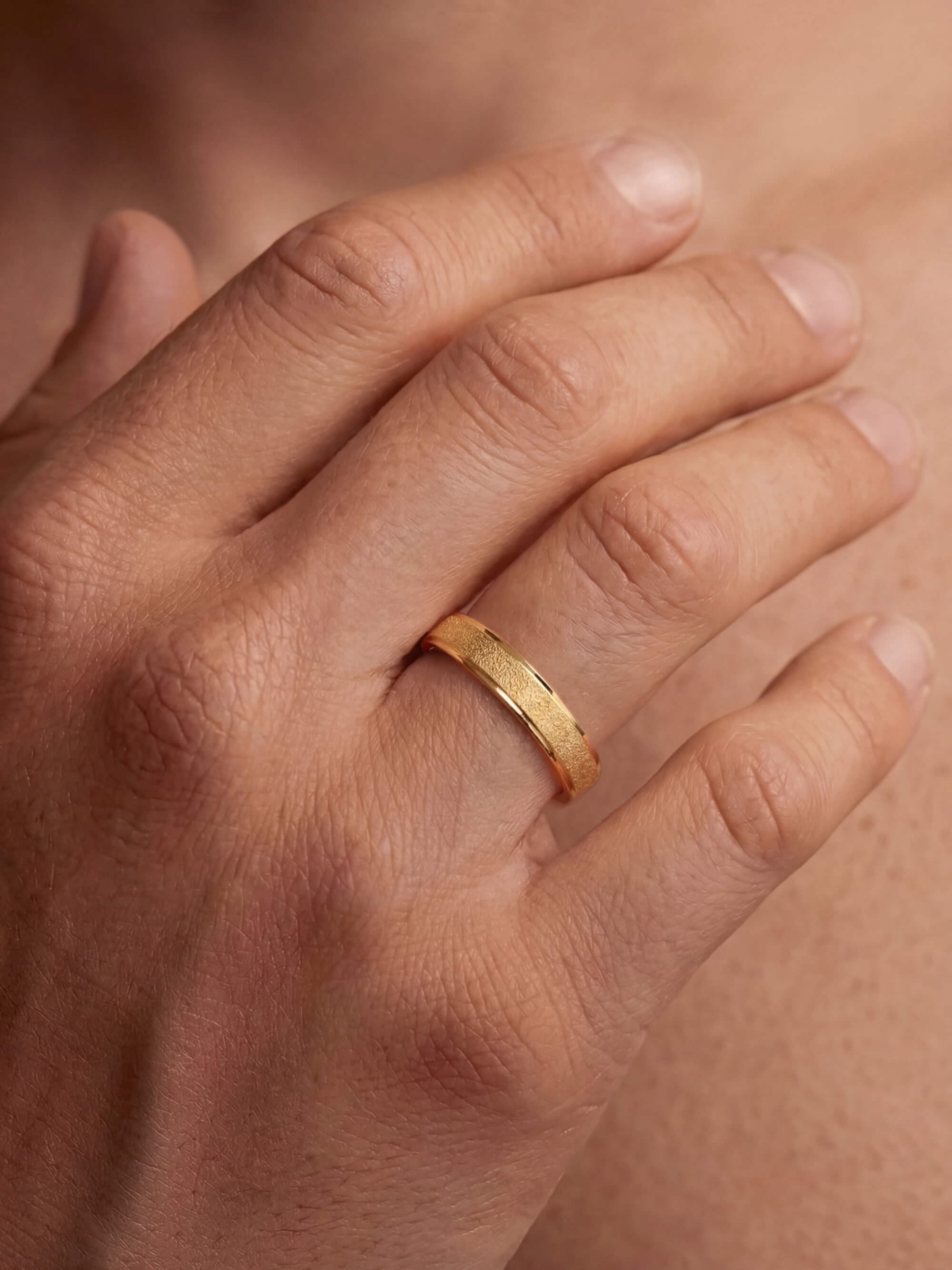 Terra wedding ring on man's hand