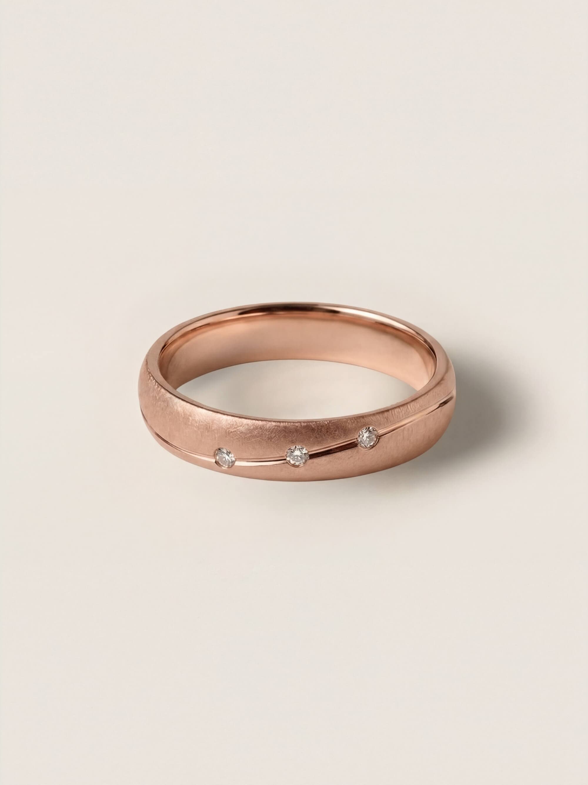 Starlit Waves Ring in Rose Gold